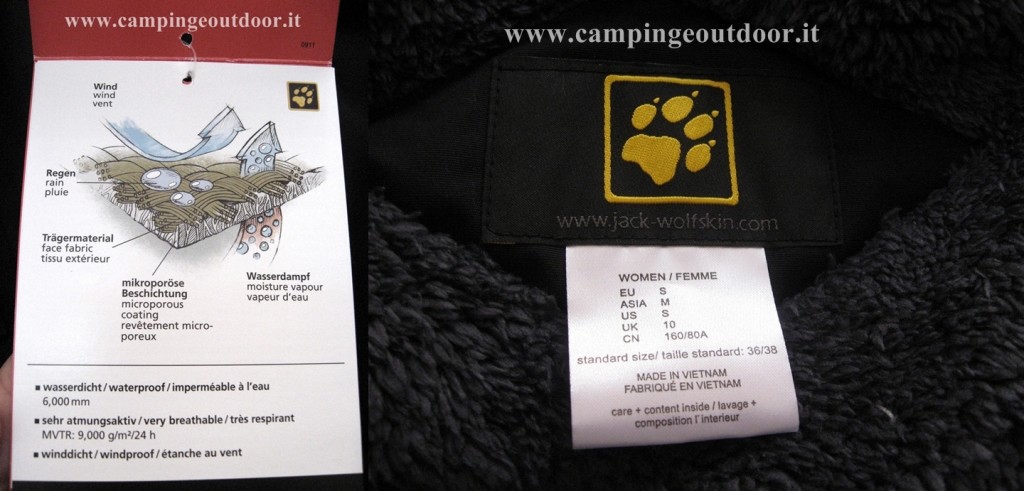 Jack Wolfskin Fairbanks tessuti-horz