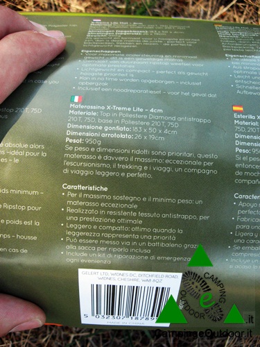 Materassino da Campeggio Autogonfiante Gelert X-Treme Lite (1)